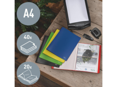 LEITZ Protège-documents Recycle, A4, PP, 20 pochettes, jaune