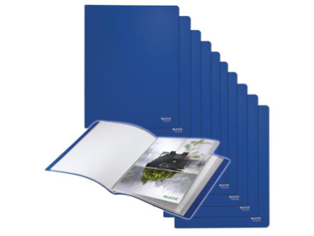 LEITZ Protège-documents Recycle, A4, PP, 20 pochettes, bleu