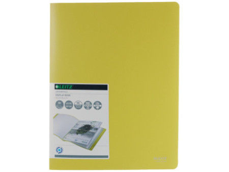 LEITZ Protège-documents Recycle, A4, PP, 40 pochettes, jaune