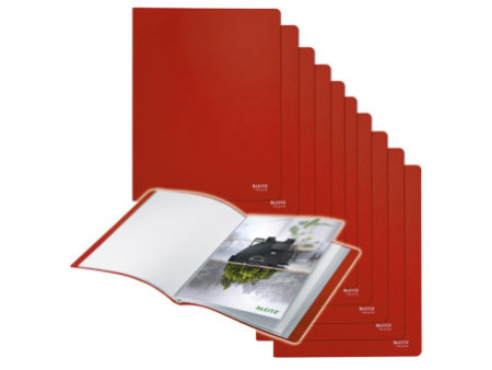 LEITZ Protège-documents Recycle, A4, PP, 40 pochettes, rouge