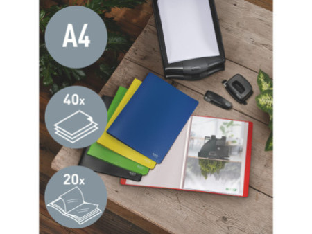 LEITZ Protège-documents Recycle, A4, PP, 40 pochettes, vert