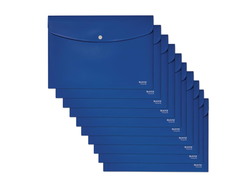 LEITZ Pochette à documents Recycle, A4, PP, bleu