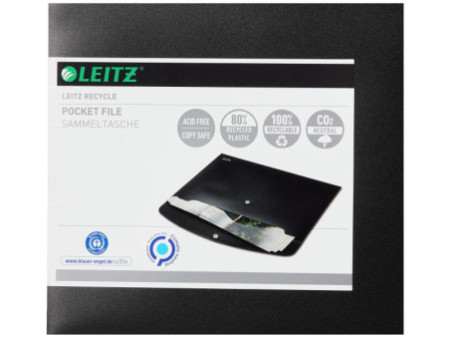 LEITZ Pochette à documents Recycle, A4, PP, noir