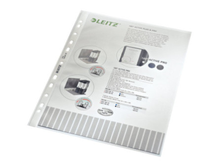 LEITZ pochette perforée, format A4, PP, grainé, 0,10 mm