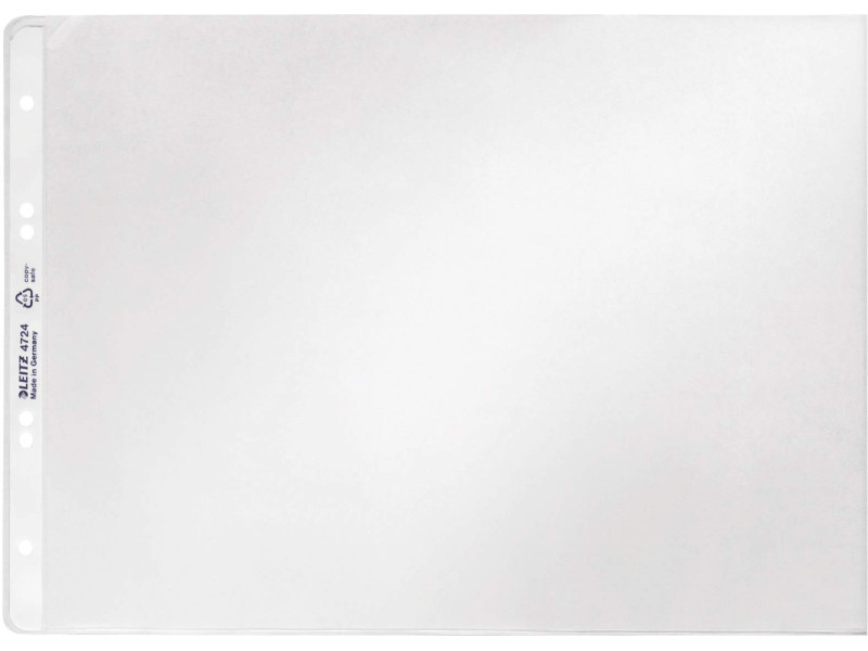 LEITZ Pochette perforée, format A4 paysage, PP, grainé