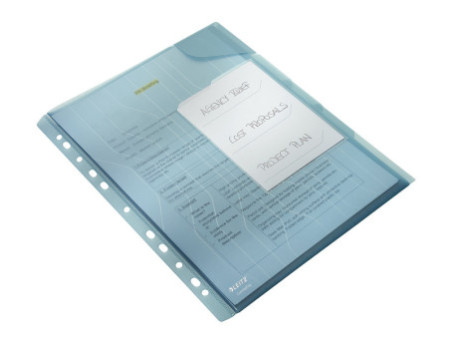 LEITZ chemise trieur CombiFile, A4, PP, bleu, 0,20 mm