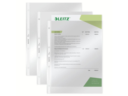 LEITZ pochette perforée Super Premium, format A4, PVC,