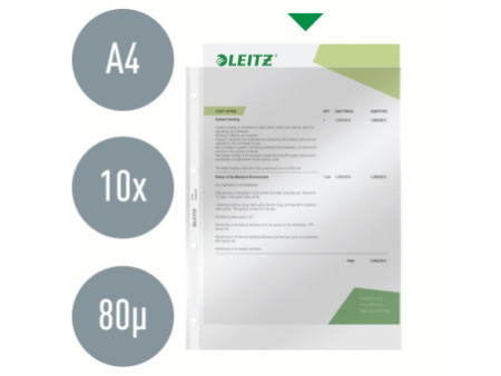 LEITZ pochette perforée Super Premium, format A4, PVC,