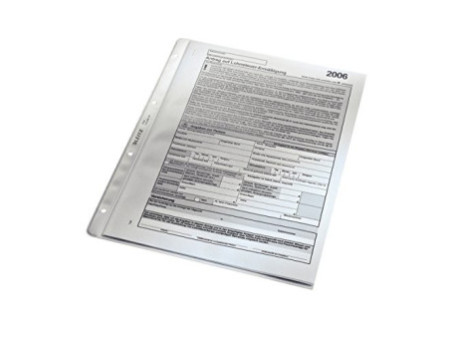 LEITZ Pochette perforée extra solide, format A4, PP, 0,13 mm