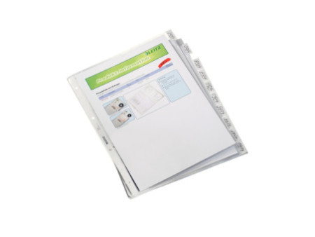 LEITZ Pochettes intercalaires, en blanc, A4, PP,10 touches
