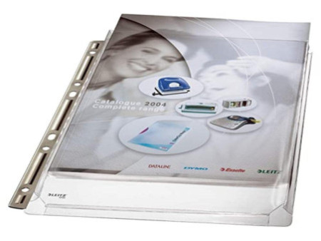 LEITZ pochette perforée Maxi, A4, PVC, 0,17 mm, granuleux