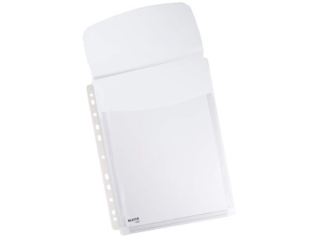LEITZ Pochette perforée Maxi avec rabat, A4, PVC, grainée