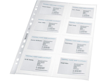 LEITZ Pochette perforée pour 16 cartes de visite, format A4
