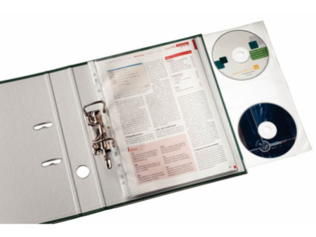 LEITZ Pochette perforée avec rabat CD, A4, PP, 0,12 mm,
