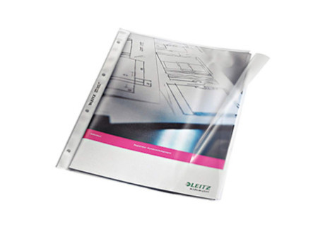 LEITZ Pochette perforée avec rabat, A4, PP, 0,12 mm