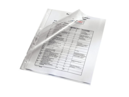 LEITZ Pochette perforée, A4, en PP, grainé, 0,12 mm,