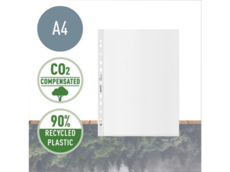 LEITZ Pochette perforée Recycle, A4, PP, grainé, 0,10 mm