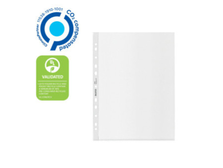 LEITZ Pochette perforée Recycle, A4, PP, grainé, 0,10 mm