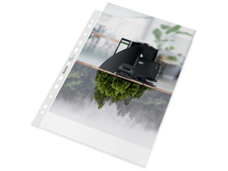 LEITZ Pochette perforée Recycle, A4, PP, grainé, 0,10 mm