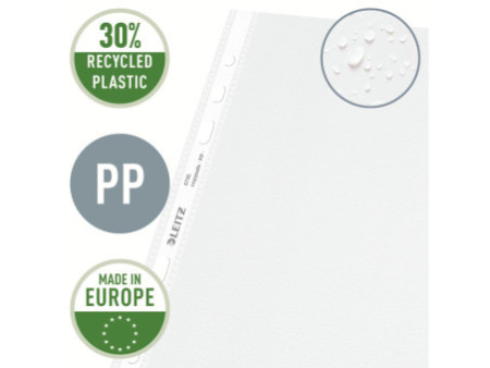 LEITZ Pochette perforée, format A5, PP, grainé, 0,08 mm,