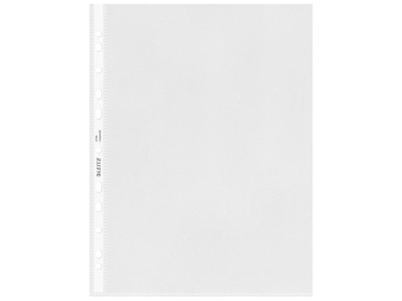 LEITZ pochette perforée, format A4, PP, grainé, 0,07 mm