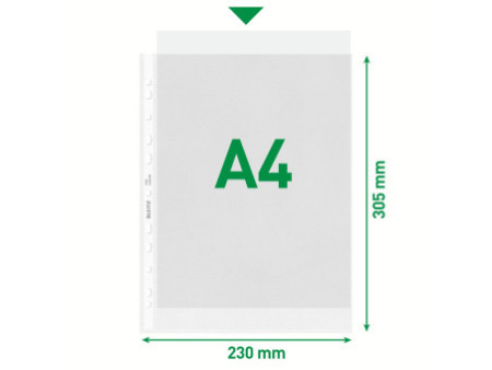 LEITZ pochette perforée, format A4, PP, grainé, 0,07 mm