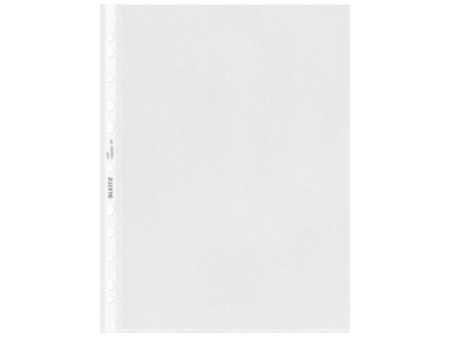 LEITZ Pochette perforée, A4, en PP, 0,09 mm, grainé