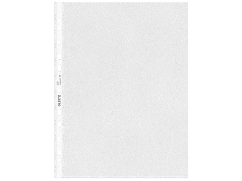 LEITZ Pochette perforée, A4, en PP, 0,09 mm, grainé