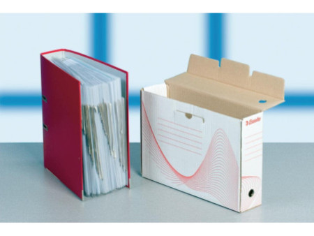 Esselte Boîte d'archives, A4, (L)80 mm, en carton, blanc