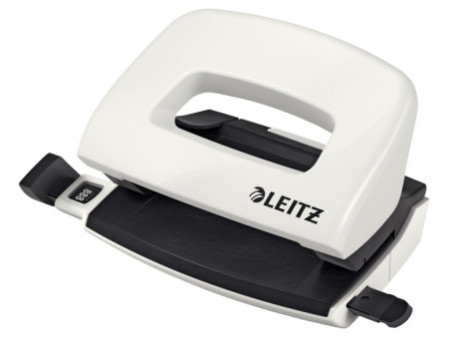 LEITZ Mini perforateur Nexxt 5060, en carton, blanc perle