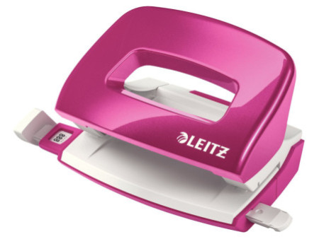 LEITZ Mini perforateur Nexxt 5060, en carton, rose métallisé