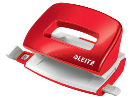 LEITZ Mini perforateur Nexxt 5060, en carton, rouge