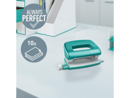 LEITZ Mini perforateur Nexxt 5060, en carton, menthe