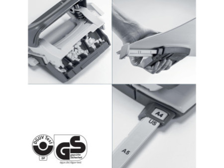 LEITZ Mini perforateur Nexxt 5060, en carton, noir métallisé