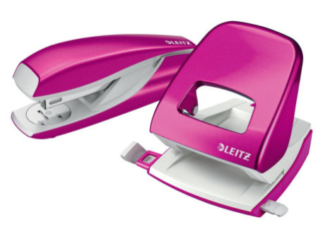 LEITZ Agrafeuse & perforateur Nexxt WOW, rose