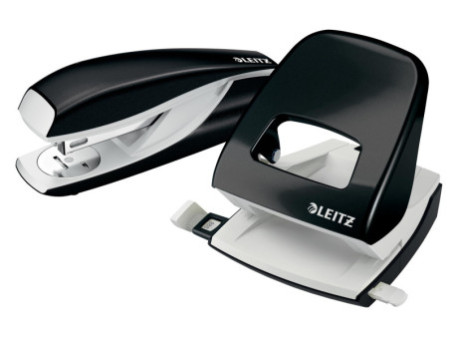 LEITZ Agrafeuse & perforateur Nexxt WOW, noir métallisé