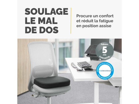 Fellowes Coussin d'assise confort Breyta, noir