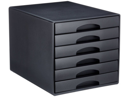 LEITZ Module de classement Plus, 6 tiroirs, noir