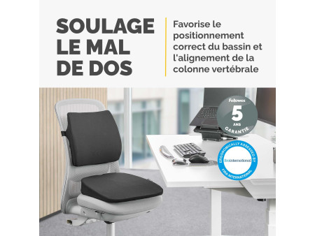 Fellowes Coussin d'assise en biseau Breyta, noir