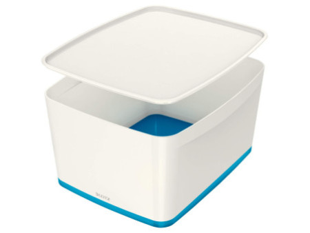 LEITZ Boîte de rangement My Box, 18 litres, blanc / bleu