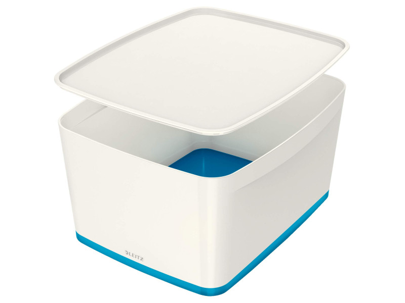 LEITZ Boîte de rangement My Box, 18 litres, blanc / bleu