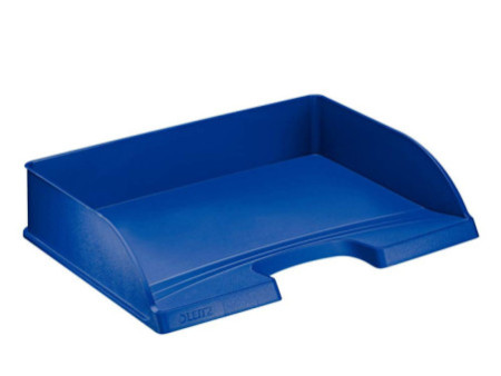 LEITZ Corbeille à courrier Plus Standard, A4 paysage, bleu