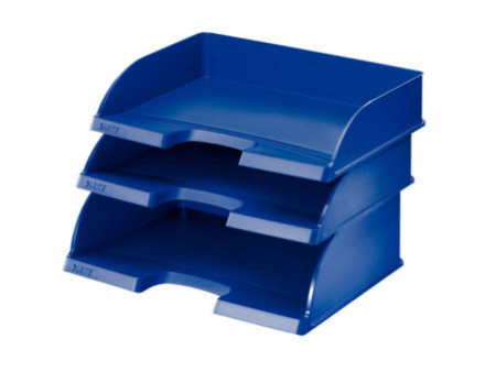 LEITZ Corbeille à courrier Plus Jumbo, A4 paysage, bleu
