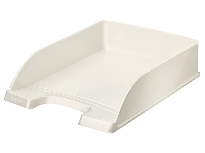 LEITZ Corbeille à courrier Plus WOW, A4, polystyrène, blanc