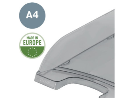 LEITZ Corbeille à courrier Plus transparent, A4, polystyrène