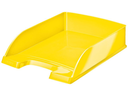 LEITZ Corbeille à courrier Plus WOW, A4, polystyrène, jaune