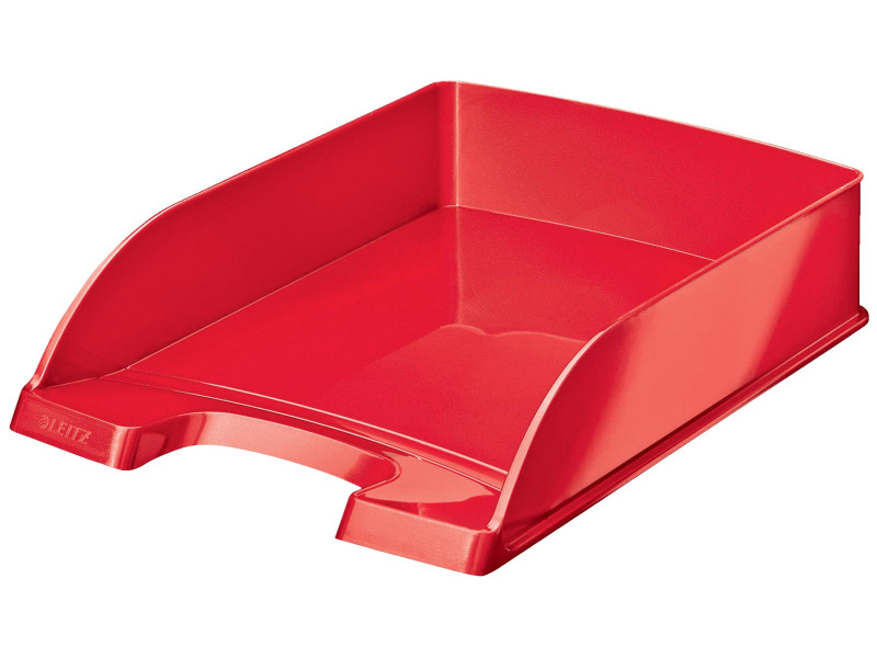 LEITZ Corbeille à courrier Plus WOW, A4, polystyrène, rouge