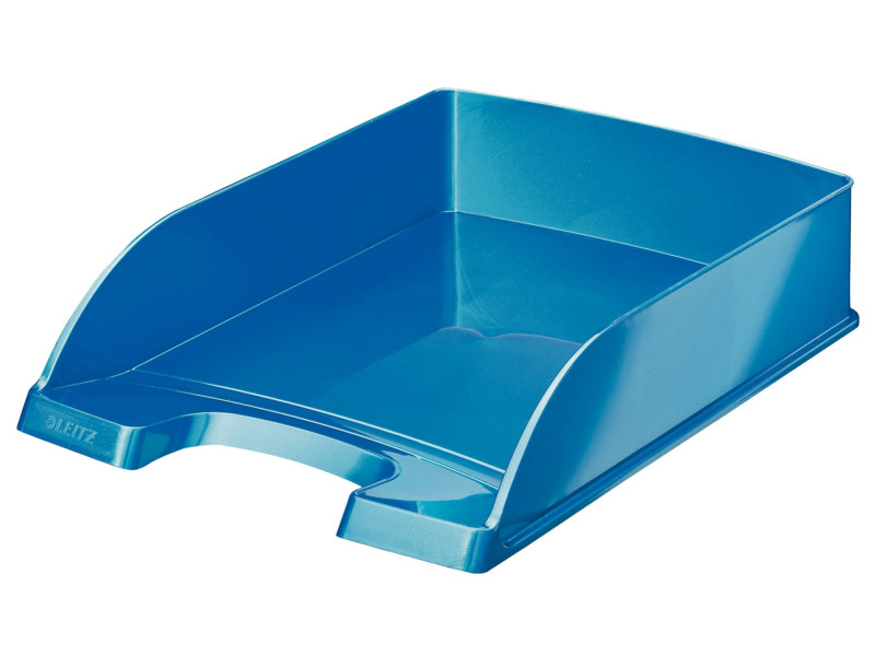 LEITZ Corbeille à courrier Plus WOW, A4, polystyrène, bleu