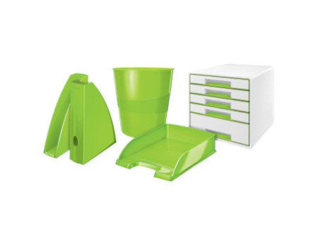 LEITZ Corbeille à courrier Plus WOW, A4, polystyrène, vert