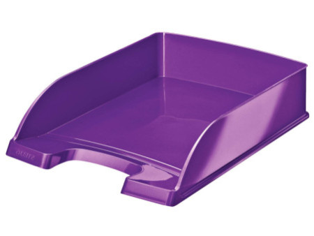 LEITZ Corbeille à courrier Plus WOW, A4, polystyrène, violet